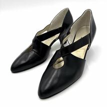 L ＊ エレガント '高級感溢れる' Yves Saint Laurent イヴサンローラン YSL 本革 ヒール / パンプス EU35.5 22~22.5cm レディース シューズ_画像1