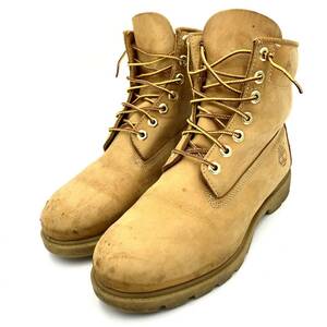 E ☆ 人気モデル!! '7ホール' Timberland ティンバーランド 革靴 ヌバック イエローブーツ ワークブーツ size:8.5W 26.5cm メンズ シューズ