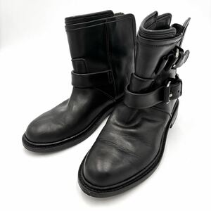 AA ＊ ほぼ美品 日本製 '高級感溢れる' PIPPCHIC ピッピシック 本革 ショート エンジニアブーツ 革靴 sizeL レディース 婦人靴 シューズ