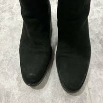 W ＊ 保存袋付き イタリア製 '高級感溢れる' SARTORE サルトル 本革 バックベルト ロング ブーツ 革靴 EU36.5 23cm レディース 婦人靴 黒_画像3
