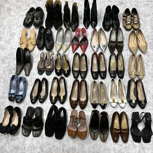 ② まとめ売り '高級婦人靴 34点セット' PRADA / GUCCI / Christian Dior / Salvatore Ferragamo / Sergio Rossi / PELLICO パンプス 卸売