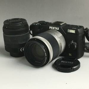 BF10/31　PENTAX ペンタックス Q7 ミラーレス一眼 ダブルレンズ 1:2.8 15-45mm 1:2.8-4.5 5-15mm セット ケース付き 中古美品 