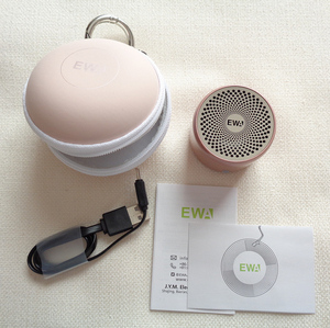 EWA A106 Bluetoothスピーカー ローズゴールド ポータブル ミニ ワイヤレス 旅行用EVAケース付き