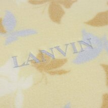 未使用品 LANVIN ランバン 綿毛布 140×200cm シングル ベージュ系 蝶々柄 綿100% カネボウ 寝具★750v17_画像3