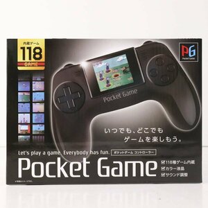 未使用品！ポケットゲームコントローラー カラー:ブラック 内蔵ゲーム118種類 カラー液晶 サウンド調整 携帯ゲーム機★720v24