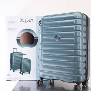 DELSEY デルセー スーツケース Lサイズ(5-7泊) TSAロック ダイヤル錠 グリーン系 ポリカーボネート キャリー トランク デルセー★758h23