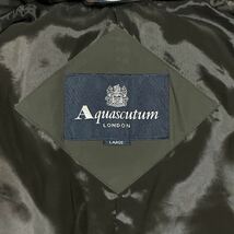 【希少Lサイズ】アクアスキュータム Aquascutum 【抜群のシルエット】ダウンコート ジャケット フード付き メンズ　秋冬_画像10