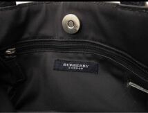 15020 美品 BURBERRY バーバリー ノバチェック柄 ナイロン×レザー ミニ ハンドバッグ トートバッグ 鞄 ピンク×紺 イタリア製 レディース_画像8