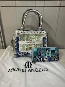 【未使用】MICHELANGELO ミケランジェロ ハンドバッグ 女性用 長財布 バック収納袋 付き
