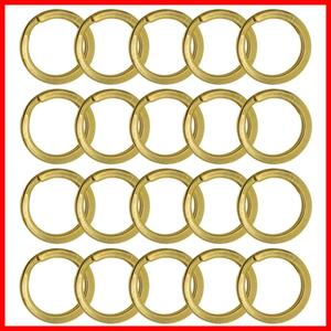 【数量限定】スプリットリング 二重リング 20個入 銅製 ゴールド アクセサリー金具 ハンドメイド キーリング 手芸 DIY XS