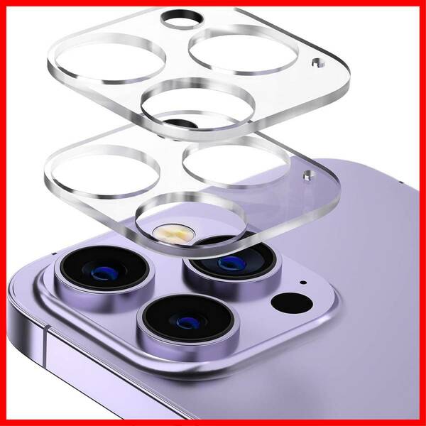 【新着商品】【2枚】For iPhone 15 Pro/iPhone 15 Pro Maxカメラフィルム 透明 カメラカバー クリ