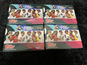 4BOX 2023 Topps World Baseball Classic 1BOX 未開封シュリンク付き　トレーディングカード　wbc 野球　大谷翔平　日本代表