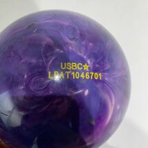 ボーリング　ボール　玉　ラウンドワン　ROUND1 紫　パープル　重さ約4.5kg レジャー　スポーツ　練習用　子供用？　ソフトケース付き_画像4