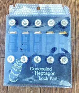 Concealed Heptagon Lock Nuts M12xP1.5 20個 レーシングナット ホイールナット ロックナット トヨタ ダイハツ