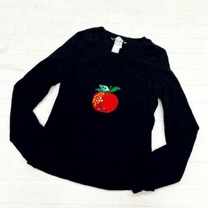 1322* Italy made SONIA RYKIEL Sonia Rykiel tops knitted sweater pull over long sleeve cashmere mixing black lady's 40