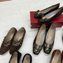 ◎ ジャンク品 14点 まとめ Salvatore Ferragamo フェラガモ GUCCI グッチ COLE HAAN コールハーン BALLY バリー 等 靴 レディース_画像2