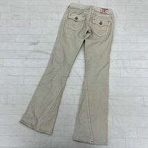 1304◎ USA製 TRUE RELIGION BRAND JEANS トゥルーレリジョン パンツ ボトムス ズボン ブーツカット コーデュロイ ベージュ レディース24_画像2