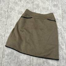 K ＊ 日本製 '高級感溢れる' カシミヤ100% FOXEY フォクシー 最高峰 CASHMERE ひざ丈 台形 スカート size38 レディース 婦人服 ボトムス_画像2