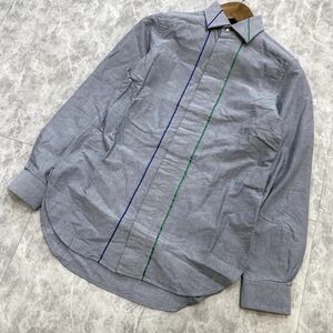 I @ 日本製 '洗礼されたデザイン' Paul Smith ポールスミス 長袖 COTTON 比翼 ボタンシャツ sizeS 着心地抜群 メンズ 紳士服 トップス 