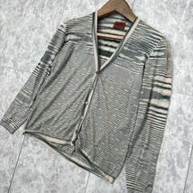 1円~ ＊ イタリア製 'ラグジュアリーウェア' MISSONI ミッソーニ 最高峰 CASHMERE & SILK ニット 長袖 カーディガン size46 レディース_画像1