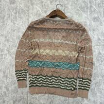 1円~ ＊ 美品 イタリア製 'ラグジュアリーウェア' MISSONI ミッソーニ 長袖 総柄 ニット カーディガン size48 レディース 高級婦人服 _画像4