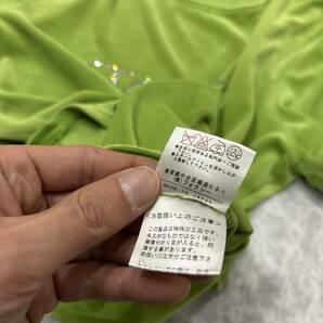 K ＊ 美品 日本製 'ラグジュアリーウェア' FOXEY NEW YORK フォクシー 半袖 ラインストーン装飾 ストレッチ素材 ベロア Tシャツ レディースの画像6
