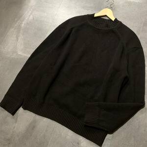 NN ☆ 高級ラグジュアリー服 'イタリア製' JIL SANDER+ ジルサンダー 長袖 ウール100%ニット セーター size:L 国内正規品 メンズ トップス