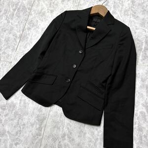 J ＊ 美品 国内正規品 '洗練されたシルエット' Paul Smith BLACK ポールスミス 高品質 WOOL テーラードジャケット size40 レディース