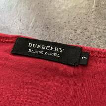 VV ☆良品/ 高級感溢れる!! '日本製' BURBERRY BLACK LABEL バーバリー 長袖 コットン100% Vネック Tシャツ カットソー size:3 トップス_画像5