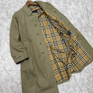 1円~ ＊ 良品 高級紳士服 '希少 90's ビンテージ' Burberrys オールド バーバリー 裏地 ノバチェック 比翼 ステンカラー sizeM メンズ