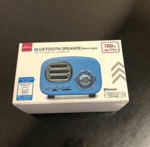 DAISO Bluetooth スピーカー レトロデザイン ブルー
