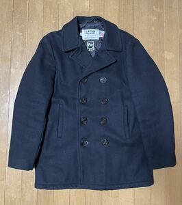 【ビンテージ USA製 ショット Schott ヘビーメルトン US 740N PEA JACKET Pコート 36】アメカジ ピーコート ジャケット 古着 US Navy USN