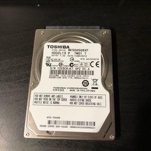 無⑤TOSHIBA 2.5インチ 内蔵HDD 500GB MK5065GSXF 健康状態「正常」 動作品 東芝 APPLE