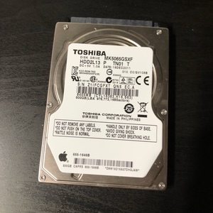 ⑥TOSHIBA Apple 2.5インチ 内蔵HDD 500GB MK5065GSXF 健康状態「正常」 動作品 東芝 WD 2.5インチ 外付けHDD WD5000LPVX 正常 動作品