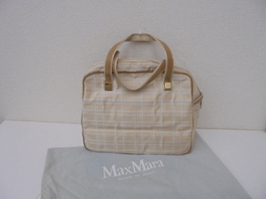 MaxMara マックスマーラ バッグ ロゴ ハンドバッグ トートバッグ ベージュ