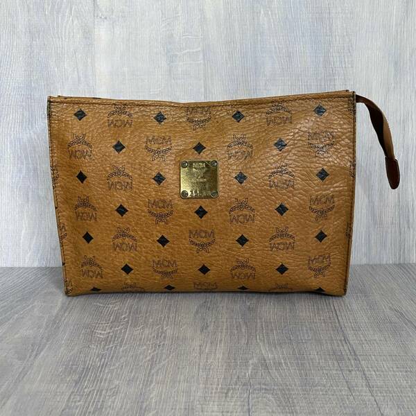 MCM clutch bag all over pattern brown VISETOS クラッチバッグ　総柄　ブラウン