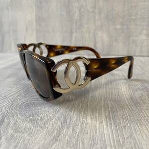 CHANEL Tortoiseshell Sunglasses Eyeglasses Coco Mark Brown x Gold べっ甲 サングラス アイグラス ココマーク ブラウンｘゴールド