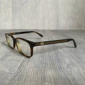 Gucci glasses tortoiseshell pattern sherry line 眼鏡 べっ甲柄 シェリーライン ブラウン クリアレンズ アイグラス 折り畳みケース付き