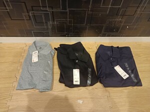 nn0202 212 ★未使用品★ UNIQLO ユニクロ メンズ ポロシャツ Sサイズ 3点 セット 現状品 保管品 半袖 無地 シンプル 春夏物