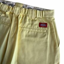 Dickies ディッキーズ 切りっぱなし カットオフ ワーク スカート ウエストゴム カスタム レディース ミニ ボトム M ライトイエロー_画像2