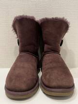 ★UGG★アグ★BAILEY BUTTON II★5803★ベイリーボタン★ムートンブーツ★シープスキン★ショートブーツ★パープル★紫★US6★23.0cm★_画像3