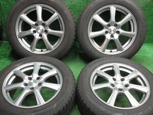 中古 ホイールタイヤ 4本 215/60R17 2019年製 7分山 PRD スタッドレス タイヤ YOKOHAMA アイスガード iG60