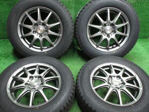 中古 ホイールタイヤ 4本 195/65R15 2023年製 BADX　ロクサーニスポーツ RS10 スタッドレス タイヤ TOYO ガリットギズ