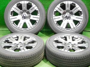 中古 ホイールタイヤ 4本 225/55R18 2022年製 9.9分山 ミツビシ デリカ D5 純正 ジャスパー ラジアル タイヤ ヨコハマ ジオランダーSUV