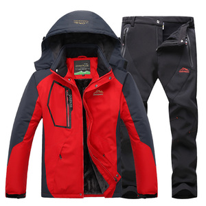  новый продукт лыжи одежда мужской одежда для сноуборда mountain жакет верх и низ в комплекте лыжи брюки для мужчин и женщин . способ теплоизоляция L~5XL красный серия 