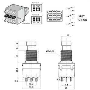 3PDT エフェクター向け 3回路フットスイッチ ラッチの画像4