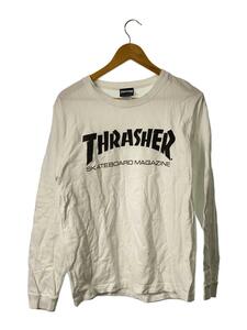 THRASHER◆長袖Tシャツ/M/コットン/WHT