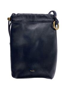  second bag / leather /BLK/ plain /018