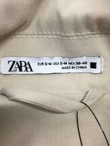 ZARA◆トレンチコート/M/ポリエステル/BEG_画像3