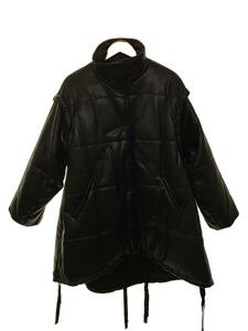 LE CIEL BLEU◆21AW/FAUX LEATHER PADDED COAT/36/フェイクレザー/BLK/23A69509